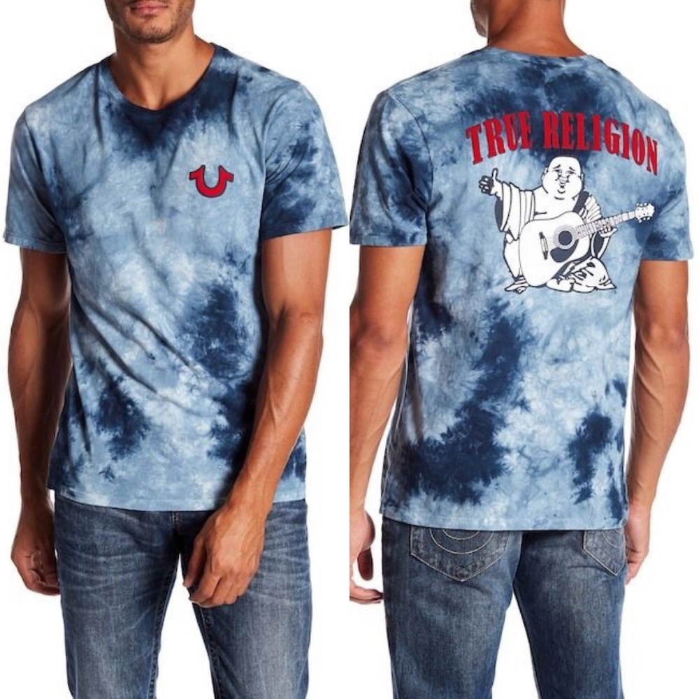 True religion shirt (ocean waves)